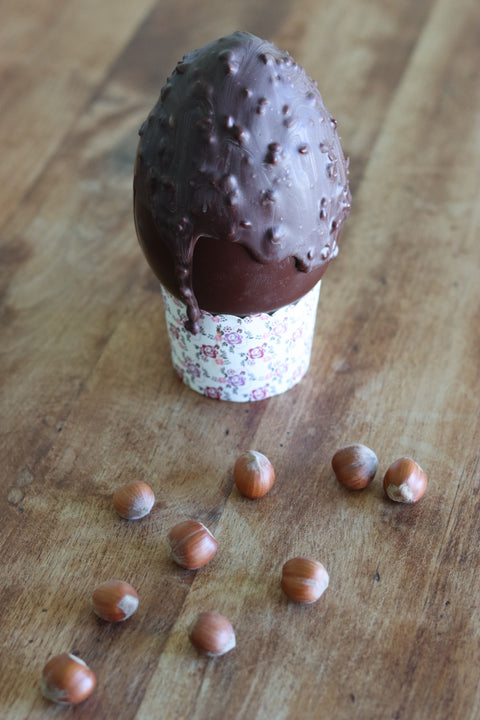 Milk Chocolate Egg and Crushed Hazelnuts